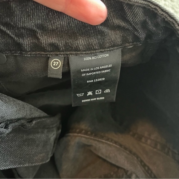 GRLFRND Black Hailey Low Rise Slim Boot Jean with Slit jean women’s size 27 NWT - Picture 7 of 14